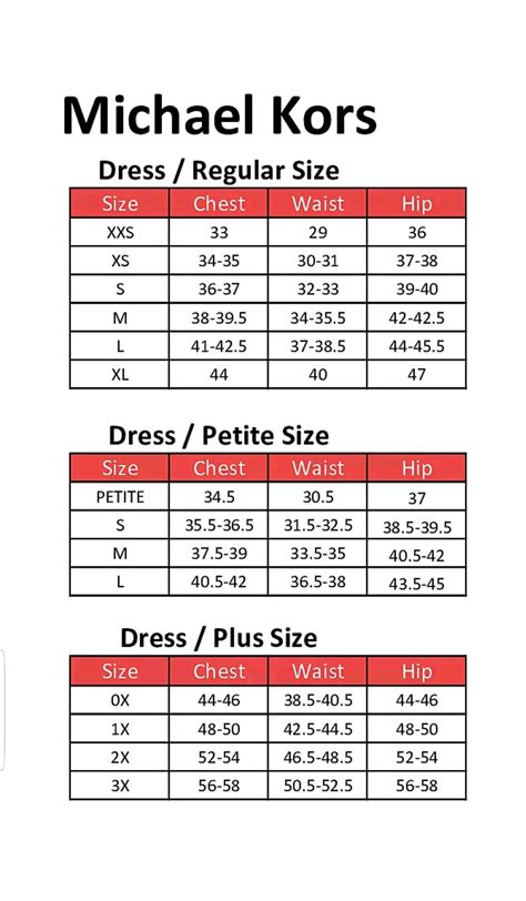 michael kors size|michael kors sizing chart.